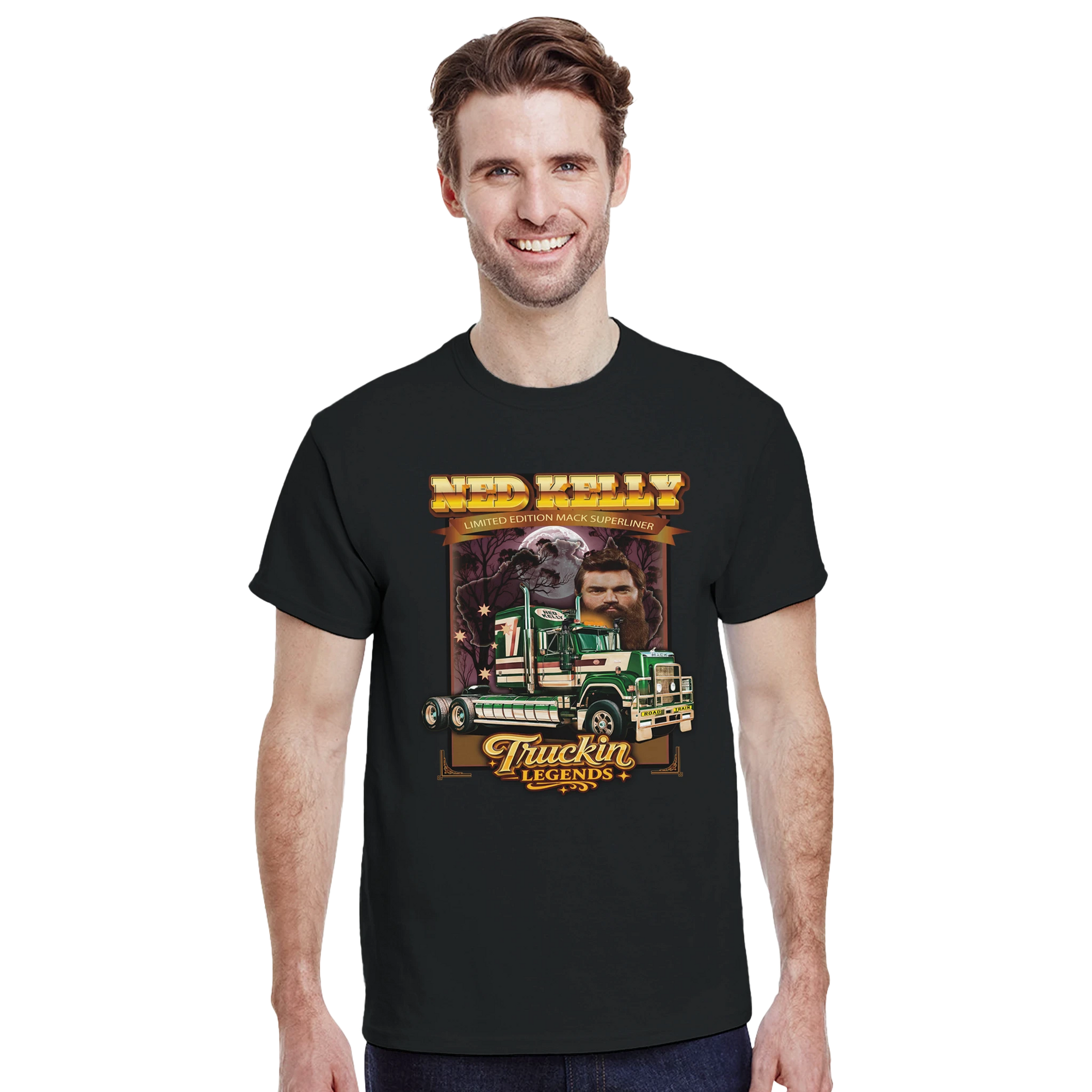Truckin Legends Ned Kelly Superliner - Heavyweight Unisex Crewneck T-shirt | Gildan® 5000