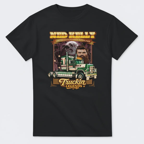 Truckin Legends Ned Kelly Superliner - Heavyweight Unisex Crewneck T-shirt | Gildan® 5000