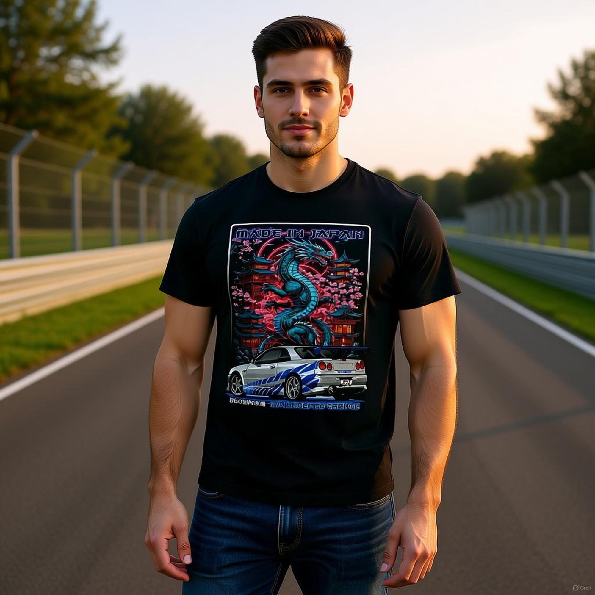 Legends Garage - Skyline Heavyweight Unisex Crewneck T-shirt | Gildan® 5000